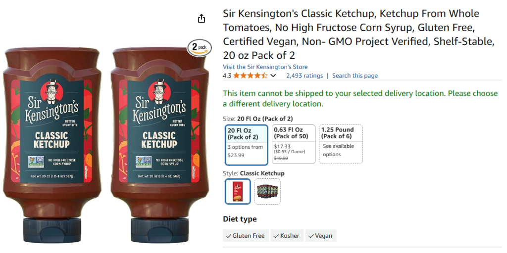 world best Sir Kensington’s Ketchup